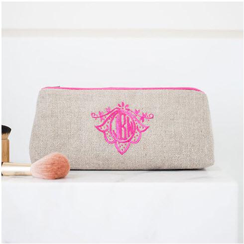  Walker Valentine Monogrammed Large Brush Case 9" by 4"  Luggage & Bags > Toiletry Bags