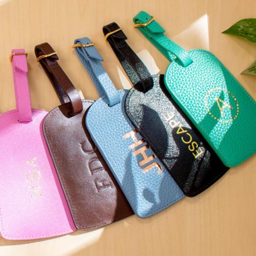 Personalized Boulevard Amelia Leather Luggage Tag   Luggage & Bags > Luggage Accessories > Luggage Tags