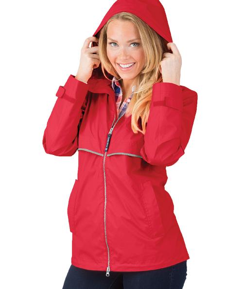  Monogrammed New Englander Rain Jacket-So many colors!  Apparel & Accessories > Clothing > Outerwear > Rain Gear > Raincoats